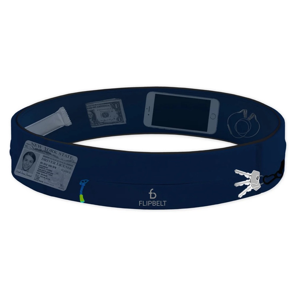 FlipBelt Zipper Running Belt, Waist Pack for Fitness and Running